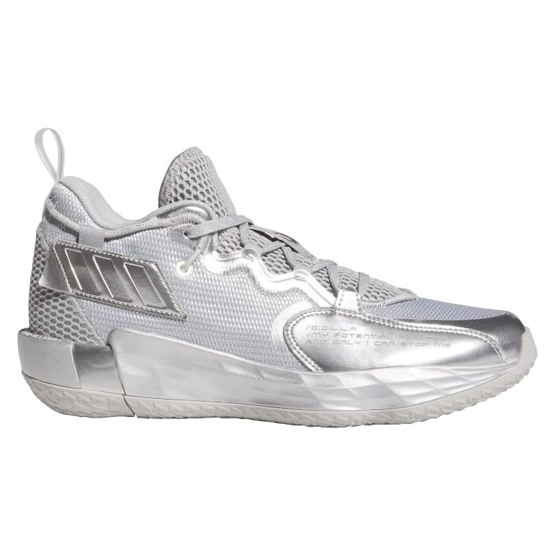 adidas Dame 7 Extended Play Basketball Shoes Grey/Silver Metallic/White