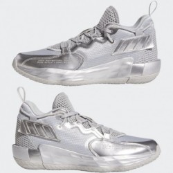 adidas Dame 7 Extended Play Basketball Shoes Grey/Silver Metallic/White